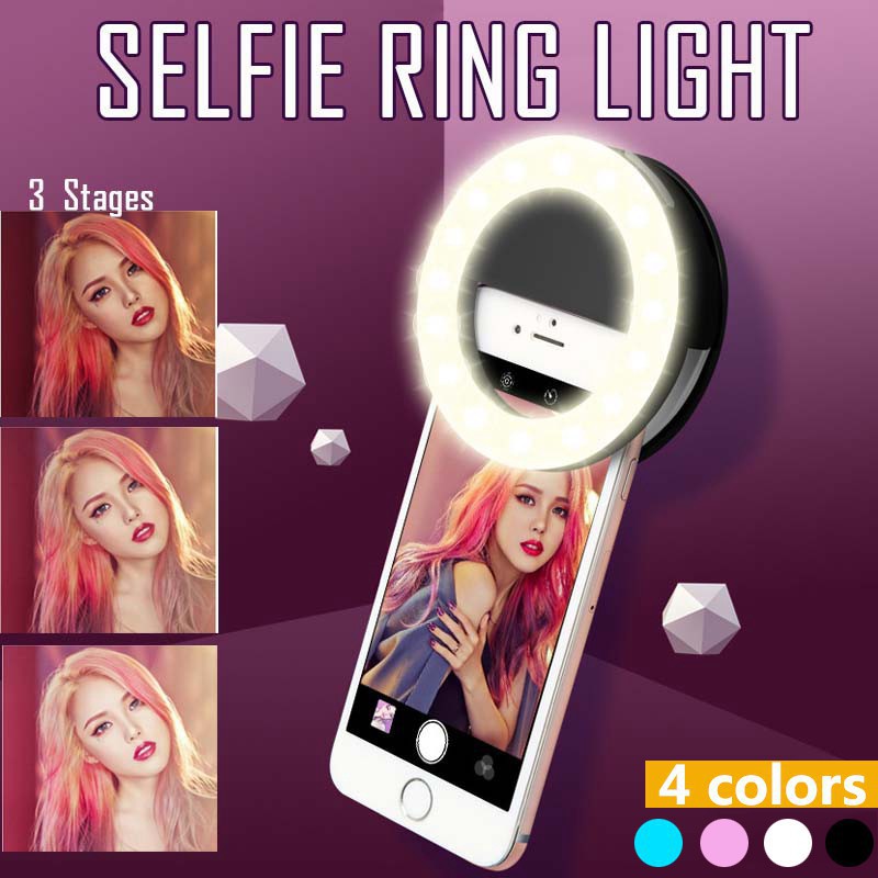 Photography Lighting Description - LED Selfie Ring Light 3 Level