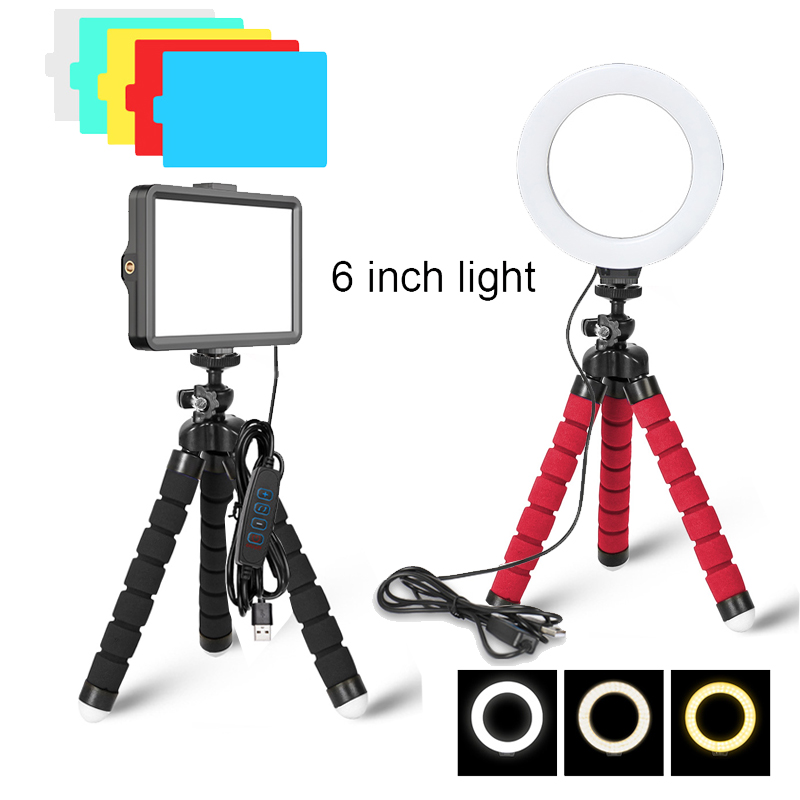 Photography Mobile Lighting - 16CM Dimmable Ring Light Led Selfie