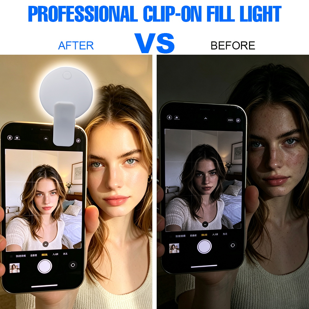 Clip LED Selfie Fill Light 3 B - Photography Lighting Description recension och pris