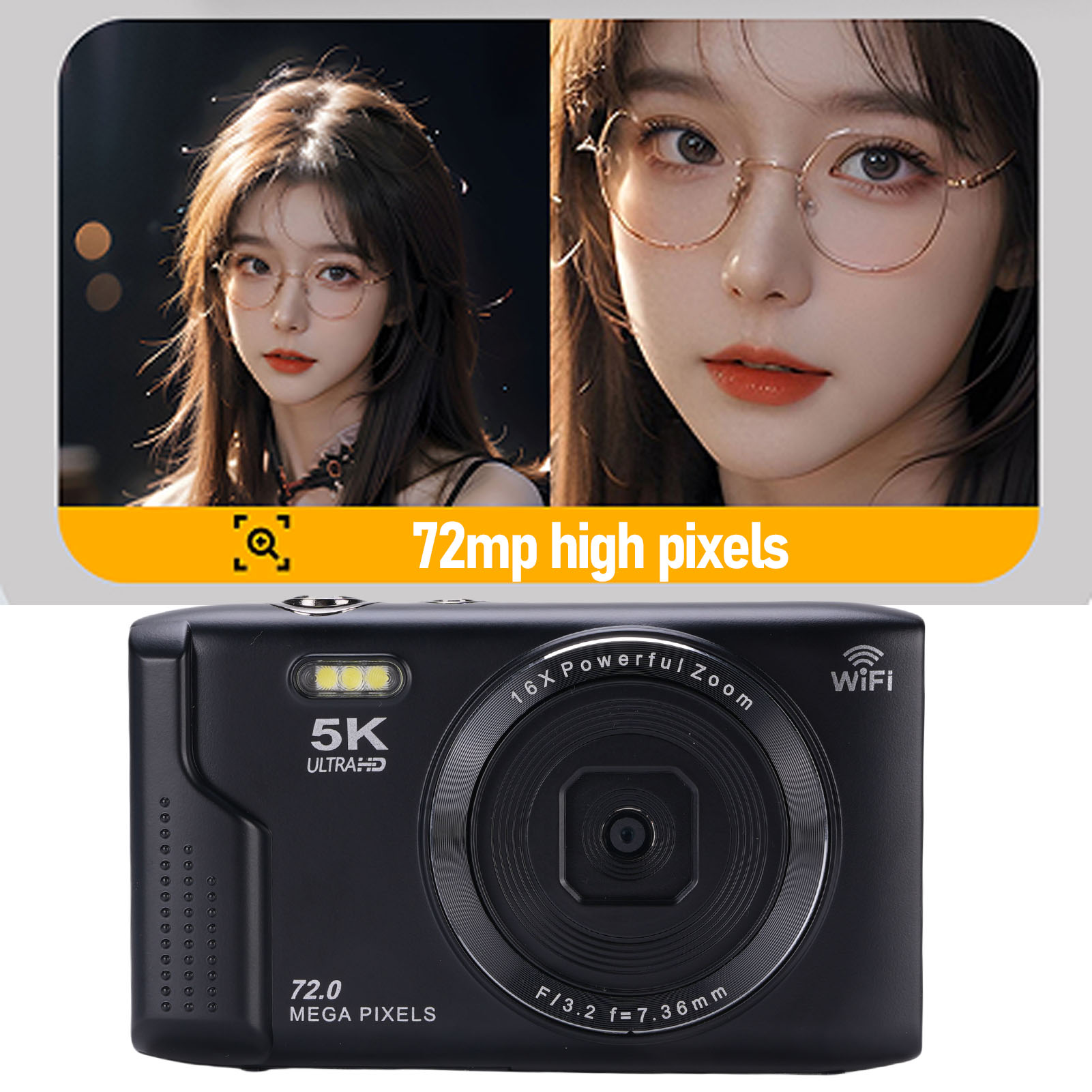 5K Digital Camera 72MP 16X Zoo - Photography Lighting For Beginners recension och pris