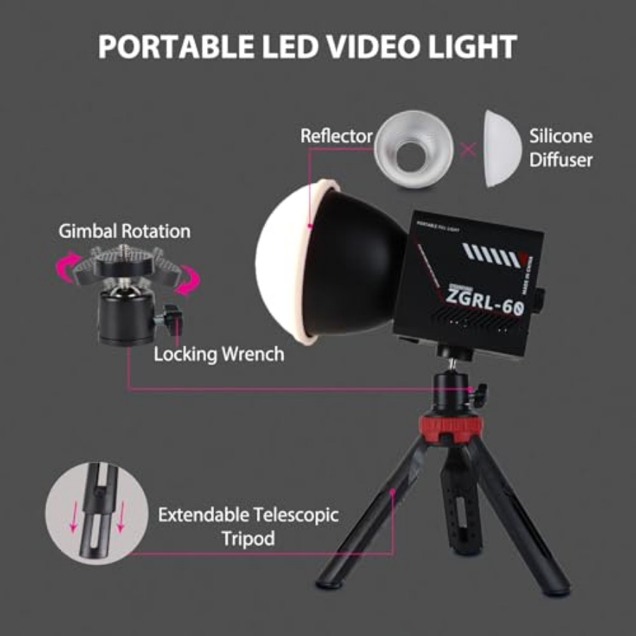 60W COB LED Video Light Handhe - Photography Lighting Handheld recension och pris