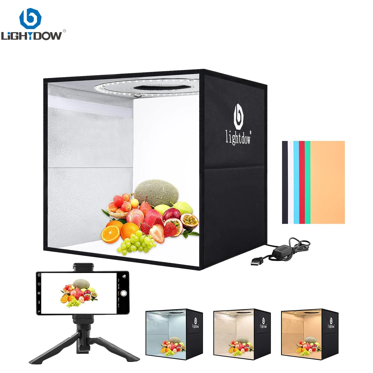 Lightdow Dimmable Photo Box LE - Photography Lighting Kit Portable recension och pris