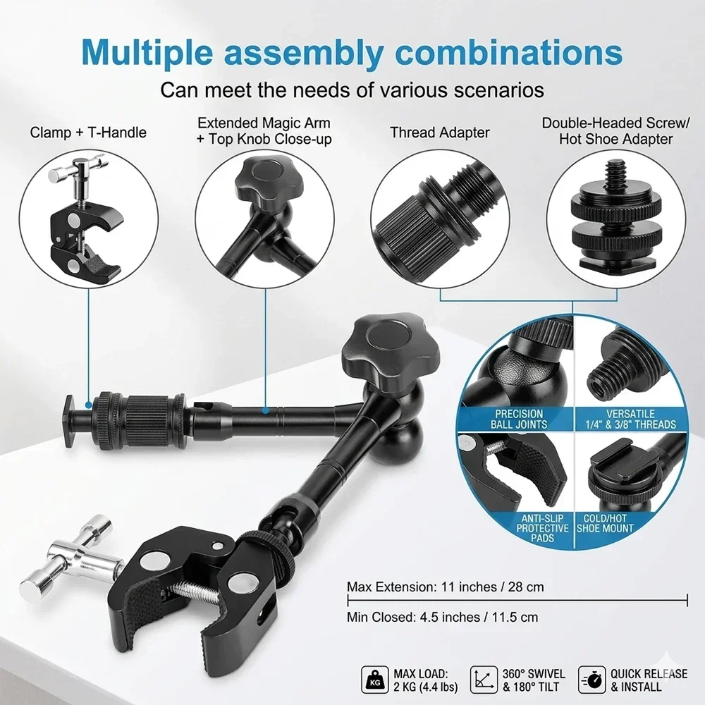 11 inch Magic Arm with Super C - Photography Lighting Description recension och pris
