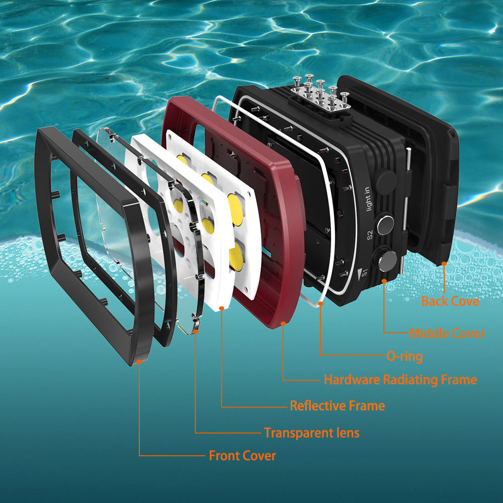 Seafrogs Aluminum LED Diving L - Photography Lighting Brands recension och pris