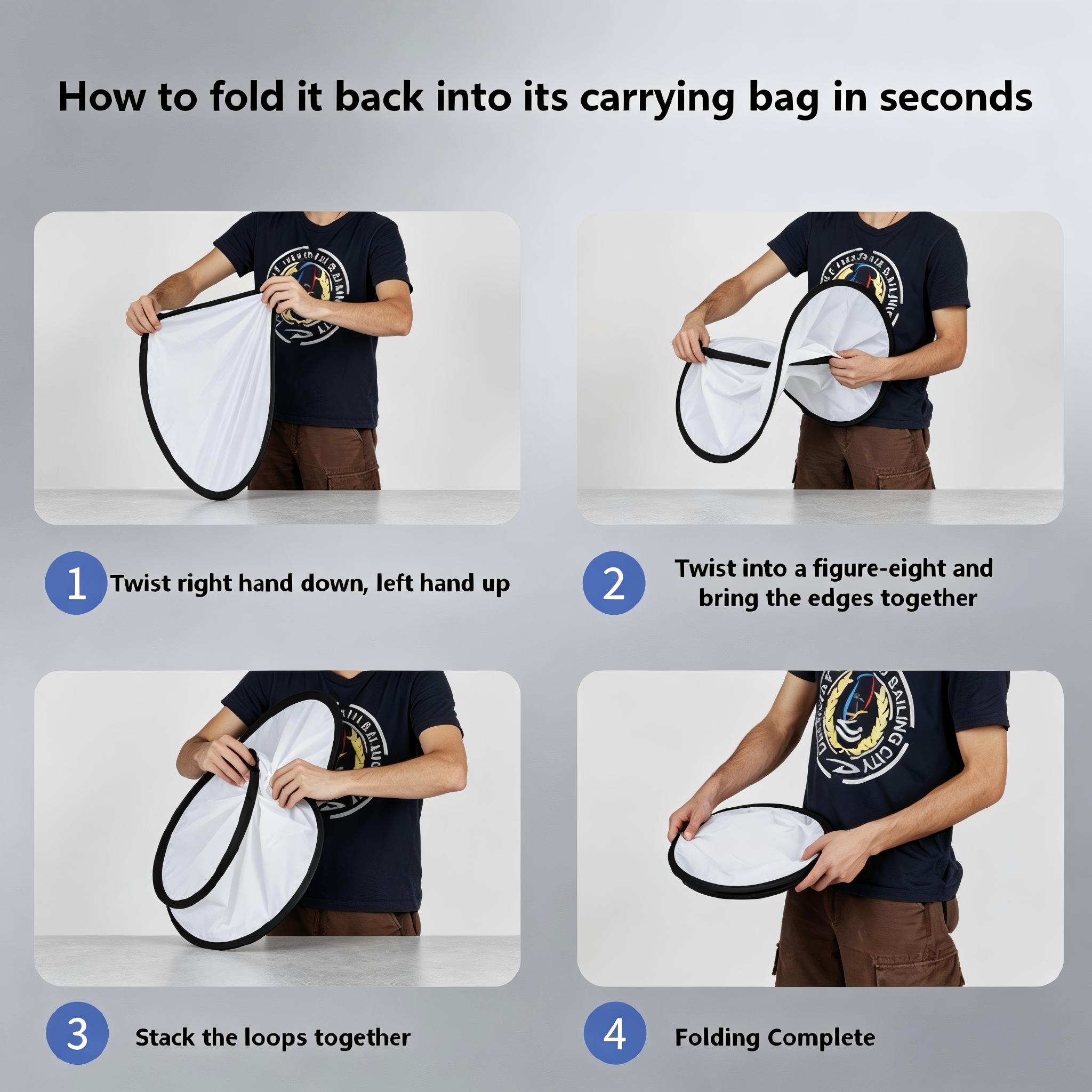 Photography Reflector 2 In 1 L - Photography Lighting Kit Portable recension och pris